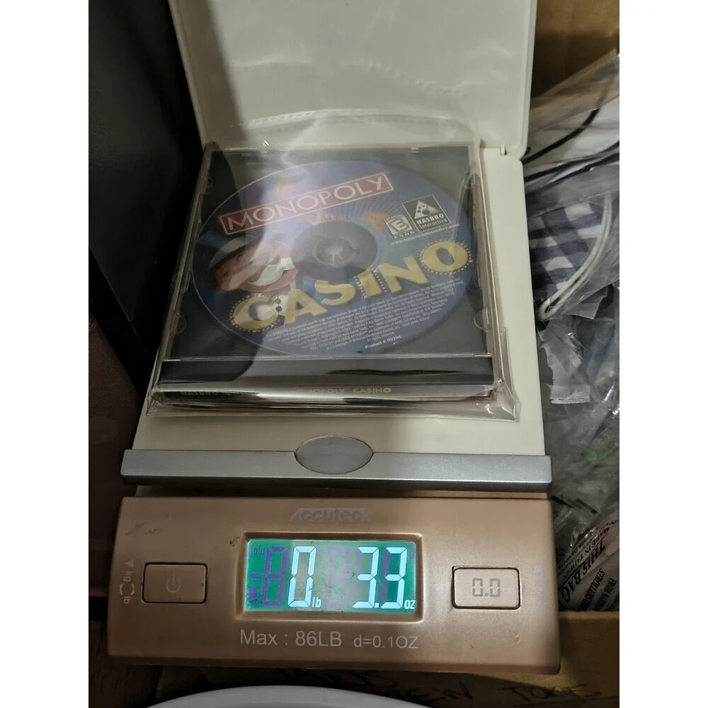 Monopoly Casino (PC, 1999) No Manual Windows Hasbro Computer CPU Game